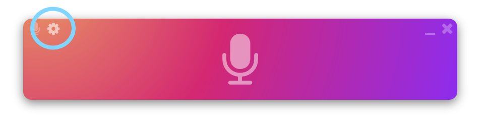 Click the gear icon to open settings